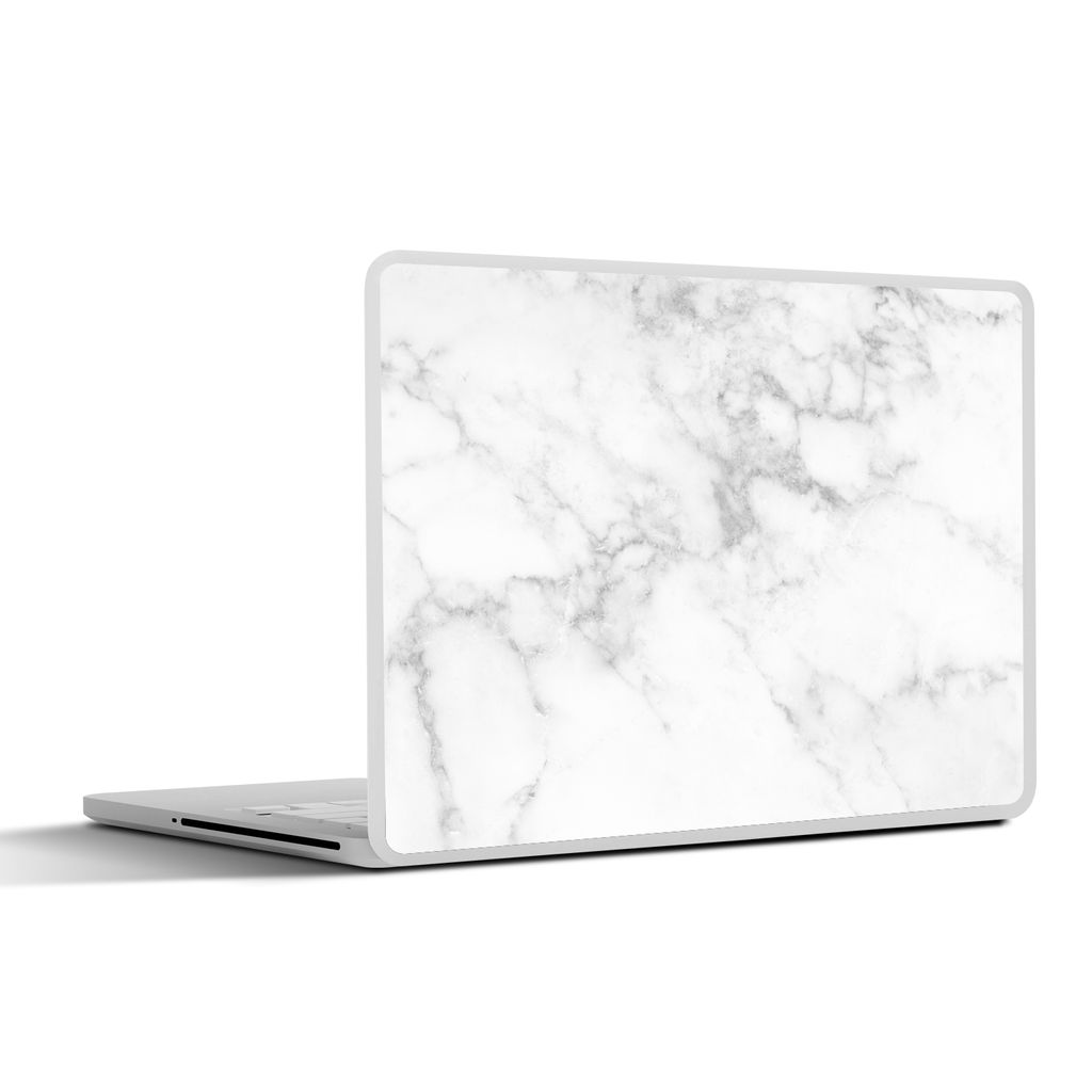 MuchoWow Laptop Aufkleber Sticker Cover Marmor - Weiß - Grau - Luxus - Marmoroptik - Stein 40x30 cm - Laptop Dekoration - Selbstklebend