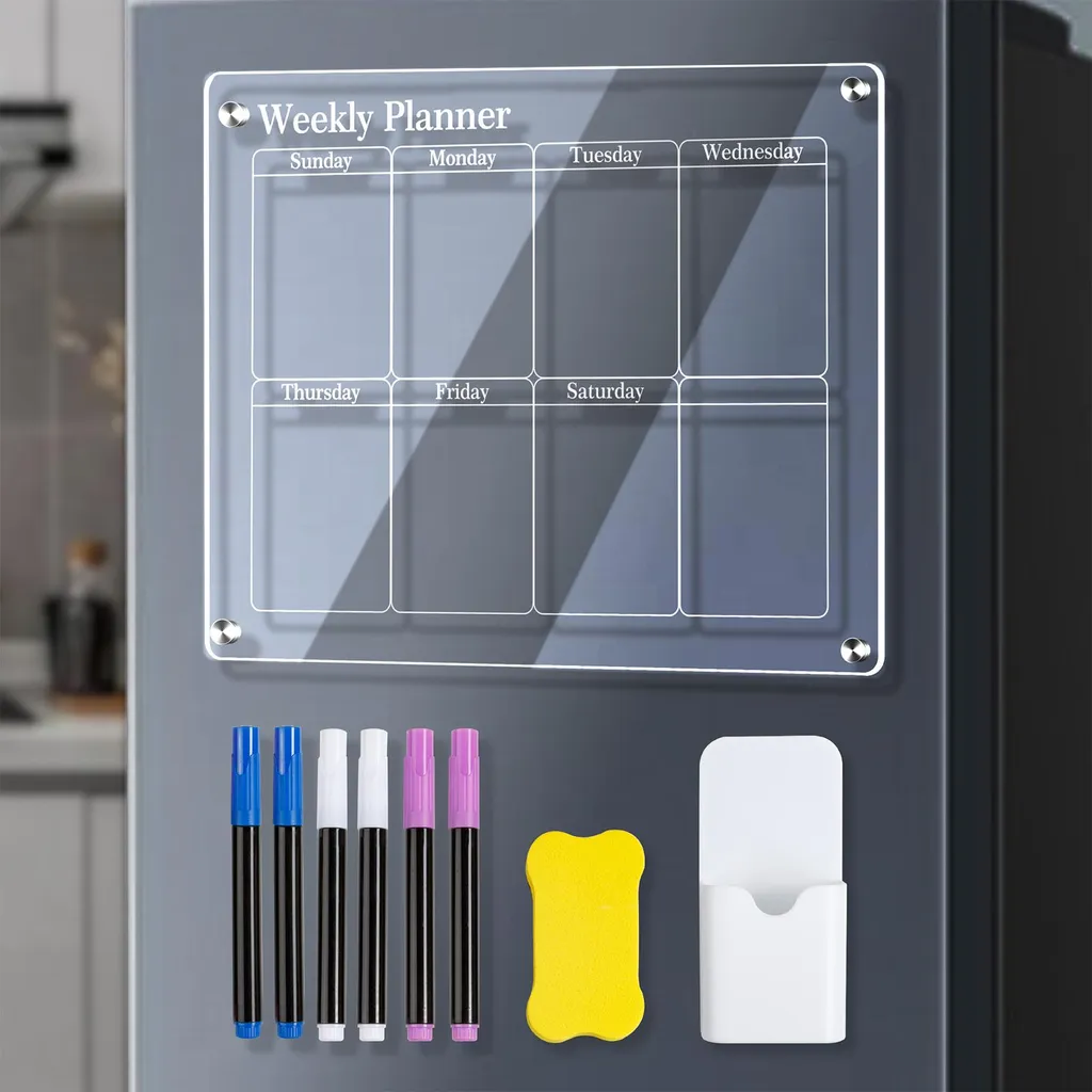 Organisateur Mensuel de Cuisine Magnétique pour Menu et Courses 40x30cm
