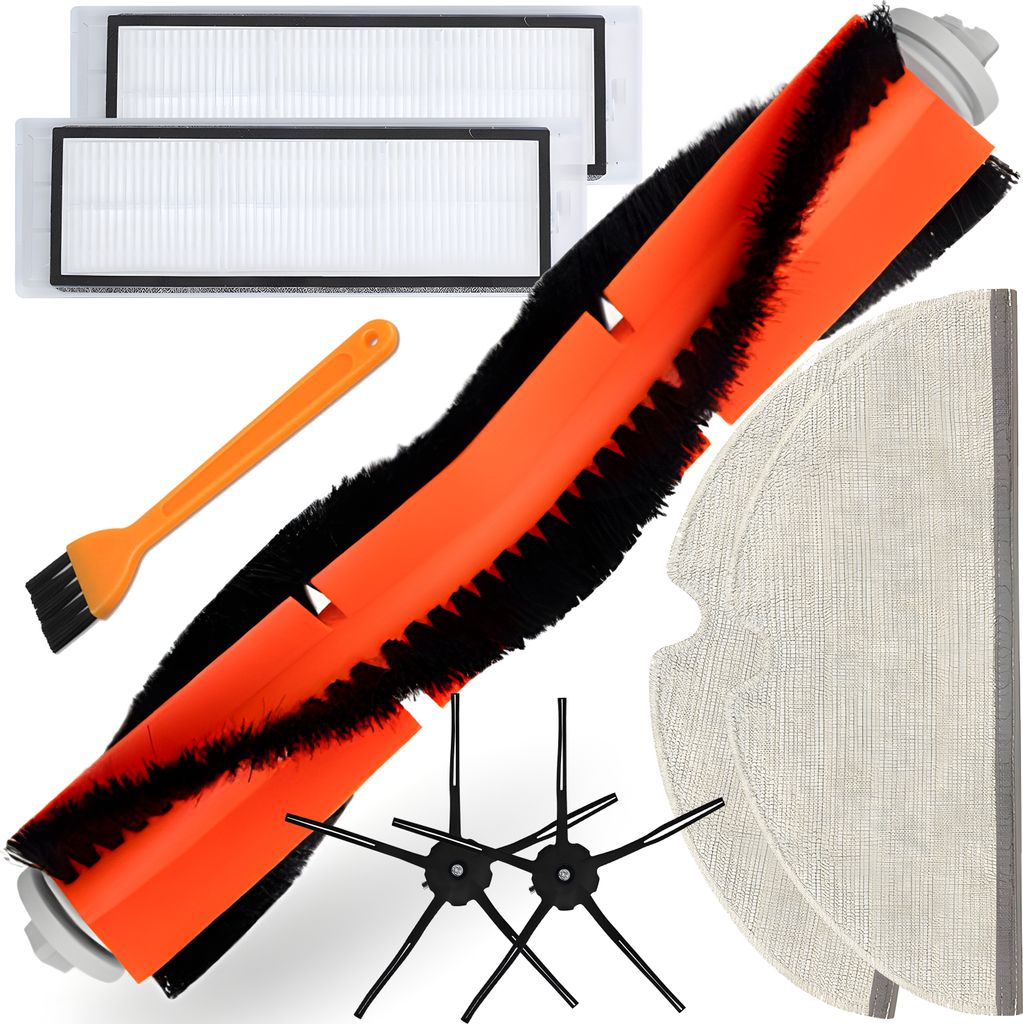 Ersatzteile für Xiaomi Roborock Staubsauger S5 Max S6 Max S6 Pure S6 MaxV S50 S51 S55 S60 S65 S5 S6, Hauptbürste, Seitenbürste, HEPA Filter Retoo