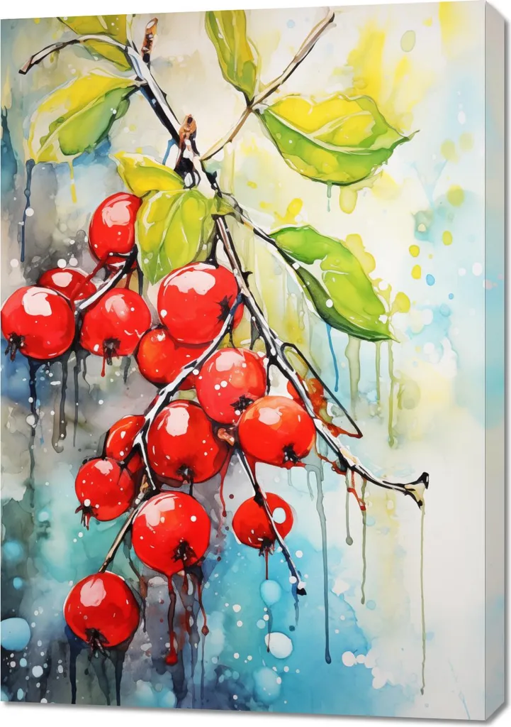 Quadro Sinfonia di Frutti Rossi 70x100 - Arte e Natura in Casa Tua