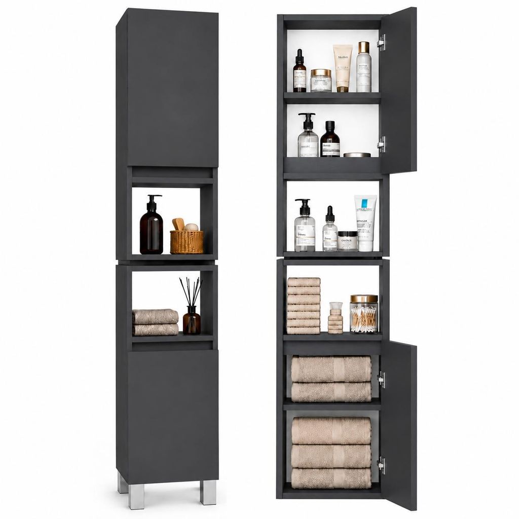 Badezimmerschrank Anthrazit ARIZA, 161x28x25 cm, 6 Produktbild 