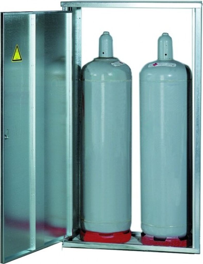 GOK Flaschenschrank für 2 x 33 kg Flaschenschutz ohne Rückwand