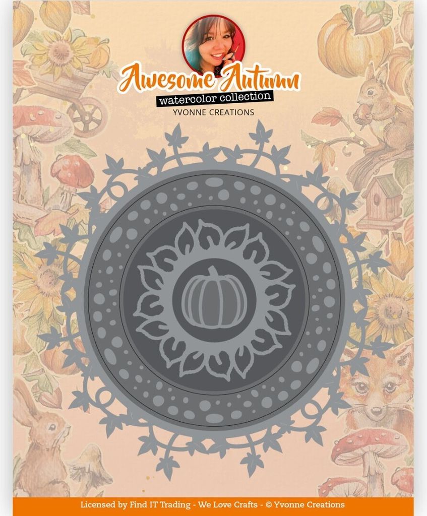 Stanzschablone - Yvonne Creations - Awesome Autumn - Herbstkreis