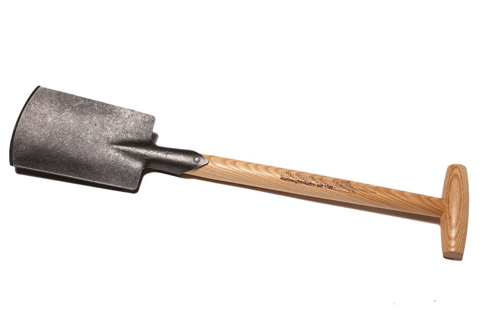 Krumpholz Handspaten, geschmiedet, mit 45 cm langem, Produktbild 