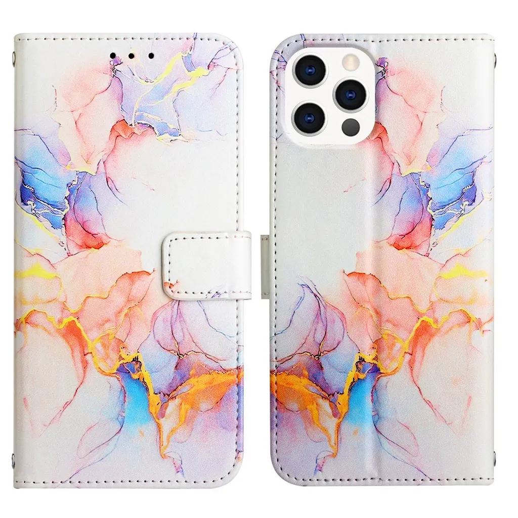 Custodia iPhone 13 Pro Marmo Chic - Accessorio Moda con Porta Carte - 2