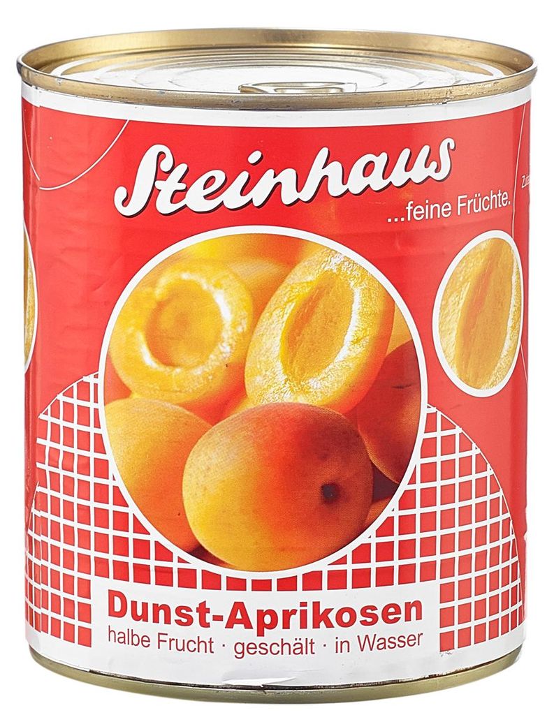 Steinhaus Dunst Aprikosen geschält halbe feine milde Frucht Produktbild 
