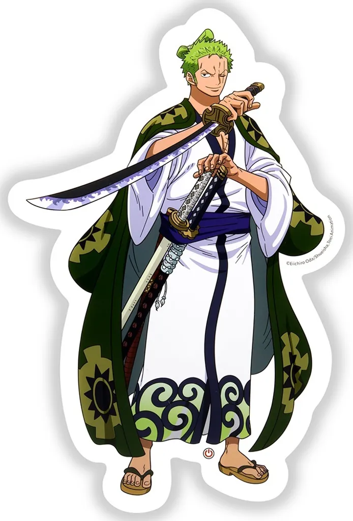 Lampe néon Zoro 40 cm One Piece - Éclairage LED vert haute luminosité