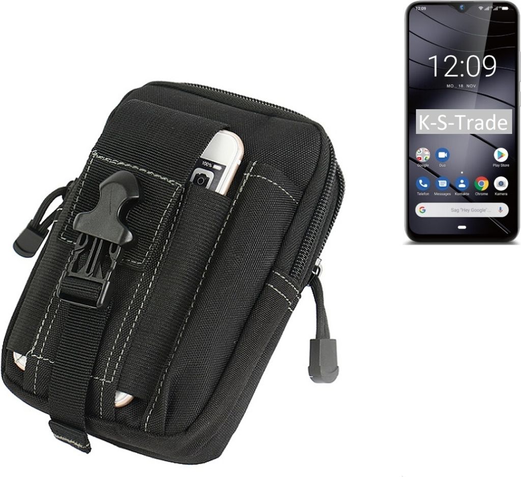 K-S-Trade Gürtel Tasche kompatibel mit Gigaset GS290 Gürteltasche Holster Schutz Hülle Handy Hülle Smartphone outdoor Handy-Hülle schwarz