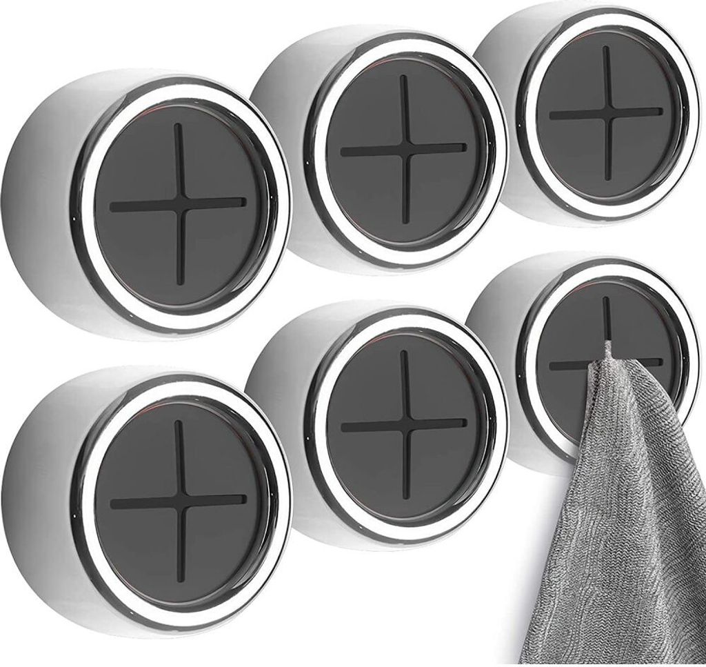 Handtuchhaken,6Stk Premium Handtuchhalter Selbstklebende Geschirrtuchhalter Geschirrtuchhalter Handtuchklemme Handtuchhalter küche für Bad, Küch...