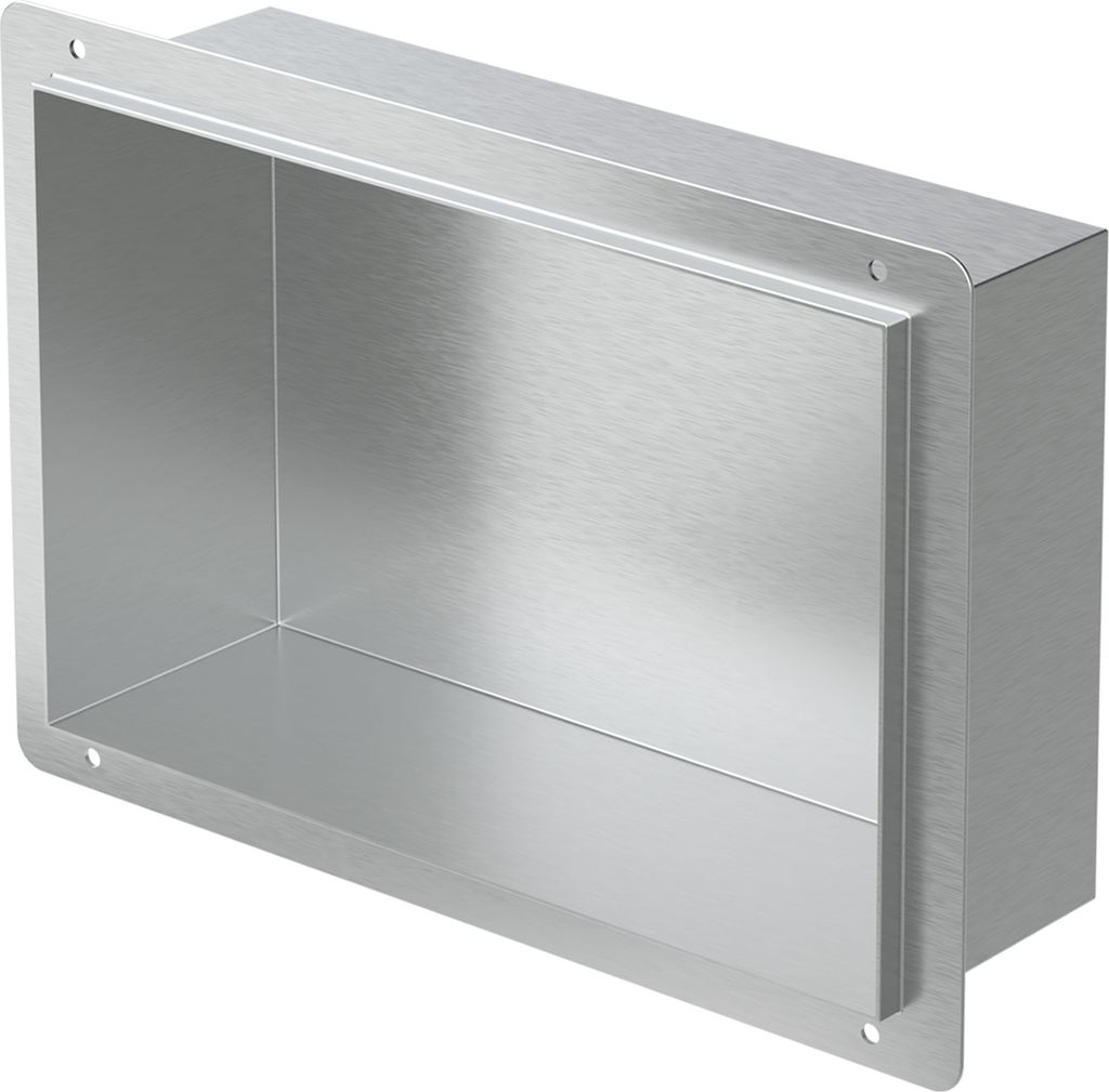 LuxeBath Wandnische aus Edelstahl, 20x30x10 cm, Silber, Produktbild 
