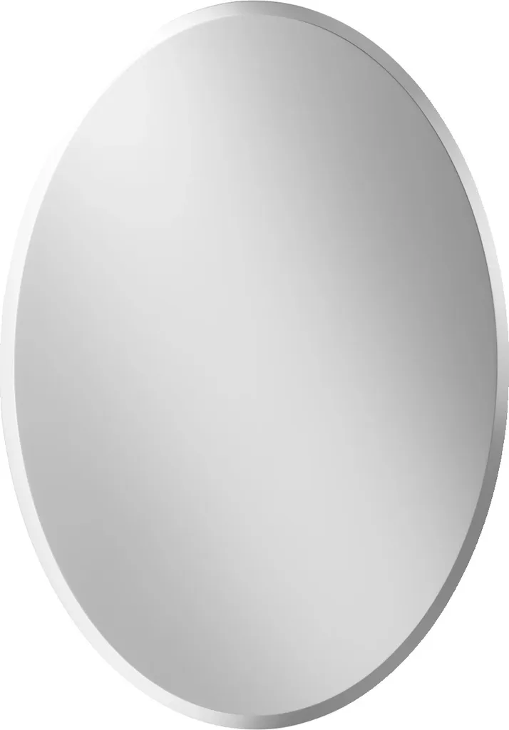 Specchio Bagno Ovale 50x70 Vetro Bordo Smussato - Look Moderno