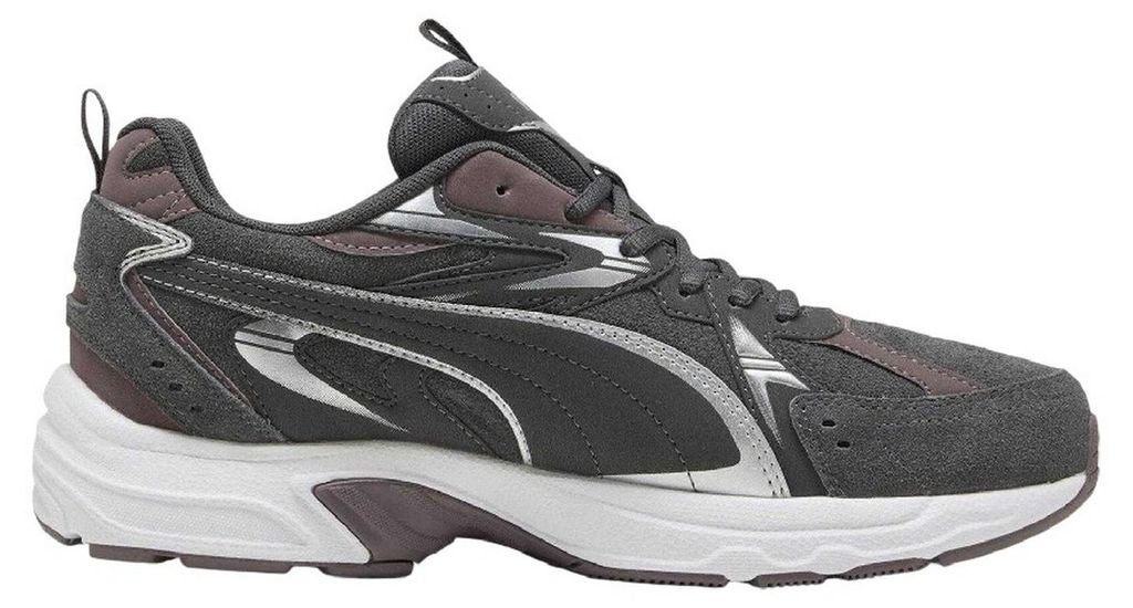 Puma - "Milenio" Tech-Design Sneaker für Herren, Leder, niedrig geschnitten GT20901 (39 EU) (Schiefer/Weiß)