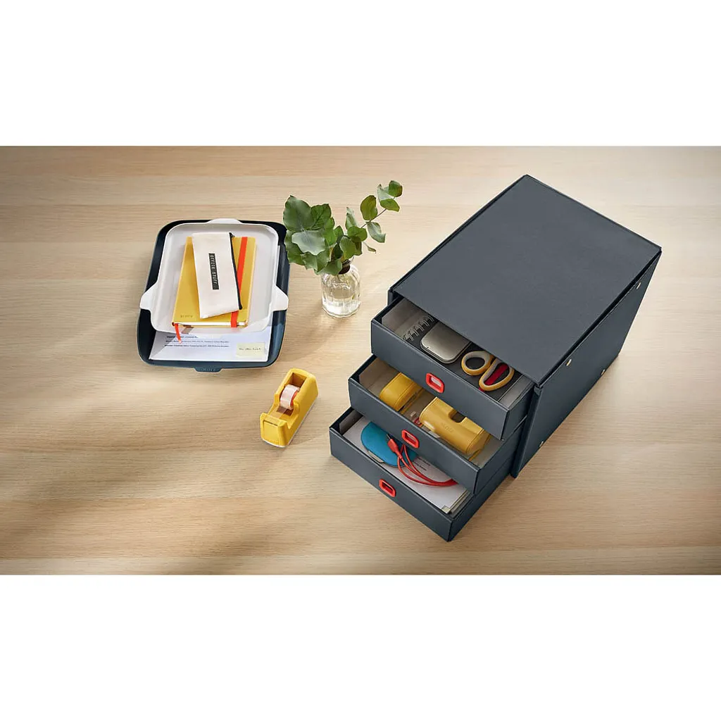 Caisson de bureau pliable 3 tiroirs A4 Leitz Click & Store Gris Cosy