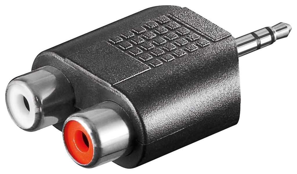 goobay Cinch Adapter AUX Klinke 3,5 mm zu 2 x stereoBuchse Obrázok produktu 