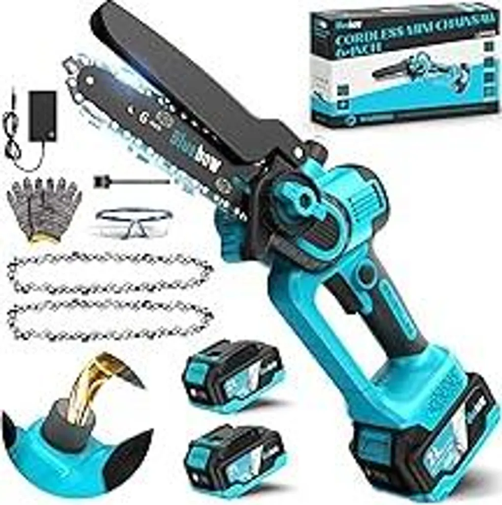 Mini Motosega a Batteria Bluebow 6 Pollici Brushless - Taglio Professionale
