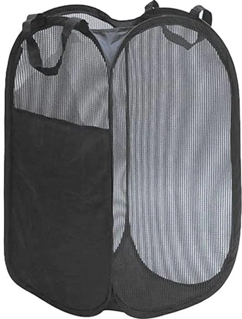 Panier à linge pliable compact noir fini le désordre dans la chambre