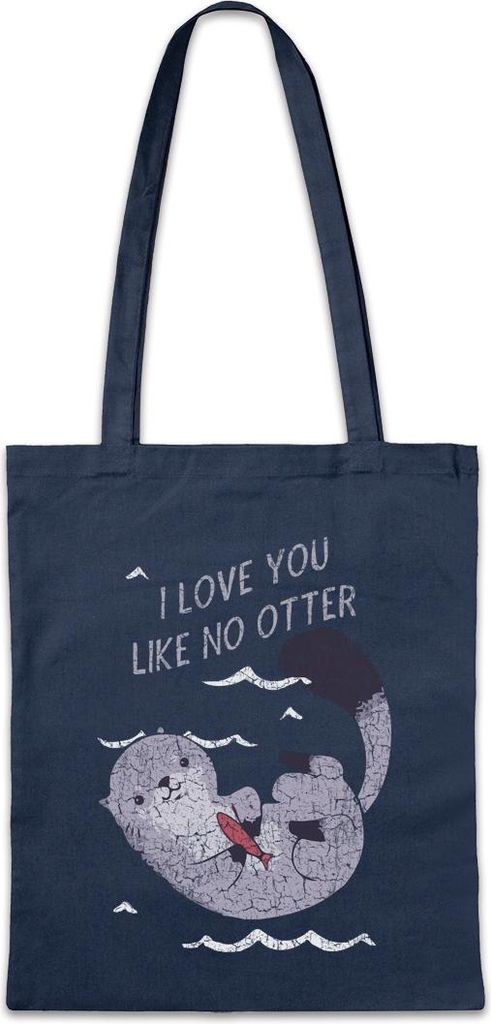 Urban Backwoods Like No Otter, Stofftasche, Farbe: Navy