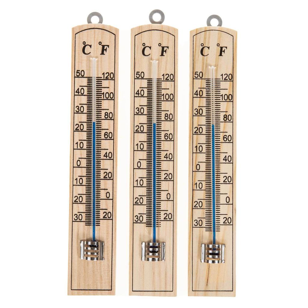 Zimmerthermometer Thermometer Holz Außenthermometer Analog Innen
