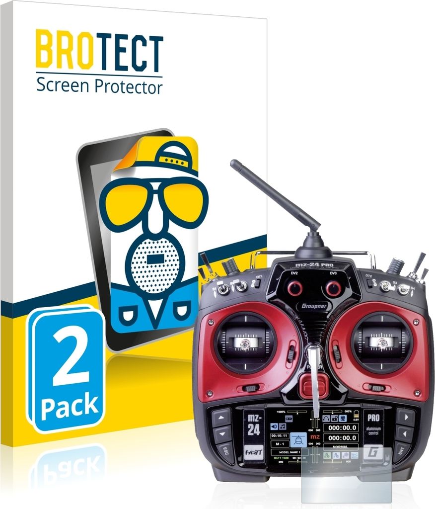 2x BROTECT Schutzfolie für Graupner mz-24 Pro Displayschutz Produktbild 