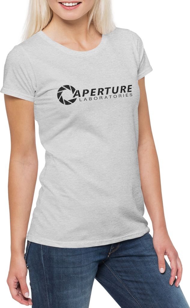 Urban Backwoods Vintage Aperture Laboratories, Damen T-Shirt, Farbe: Hellgrau, Größe: XS