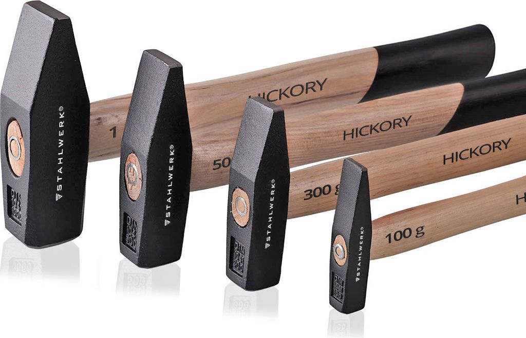 STAHLWERK Schlosserhammer im Set 100 g 300 g 500 g 1000 g, Produktbild 