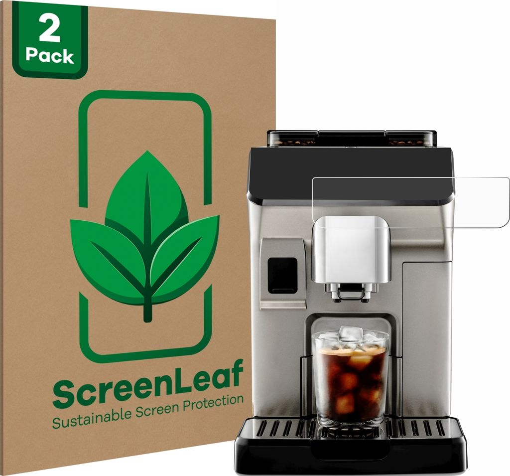 2x ScreenLeaf Schutzfolie für DeLonghi Eletta Explore nachhaltiger Displayschutz Display Schutz Folie Klar Transparent