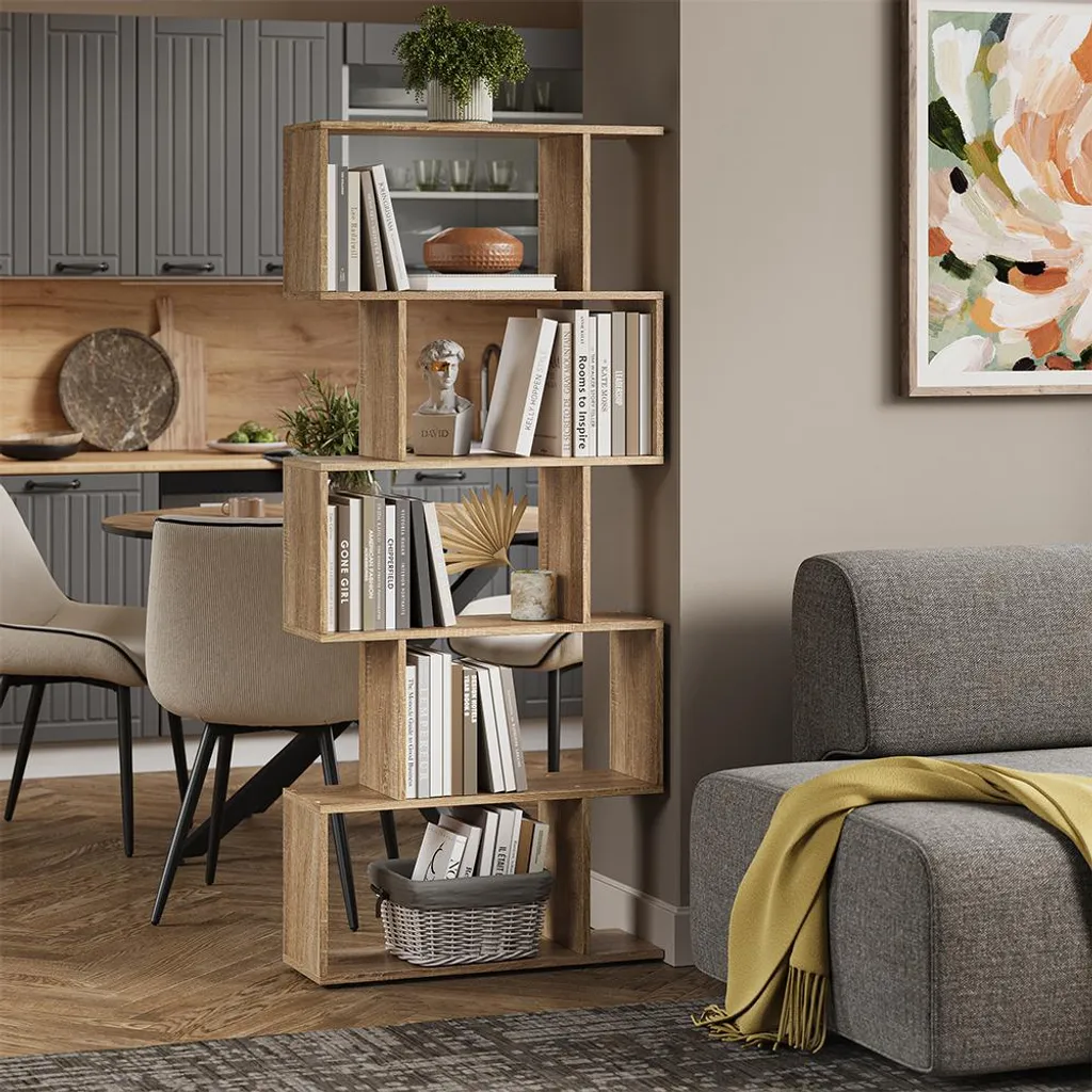 Séparateur Vicco Levio Sonoma 70x164 cm : 5 compartiments modulables
