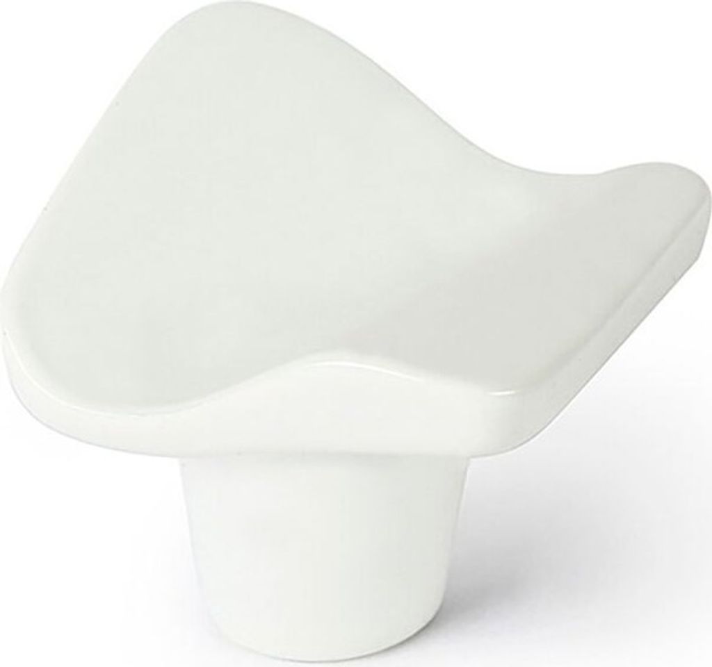 Satz mit 4 lackierten Möbelknöpfen aus Zamak in Wellenform, H.26 x B.32 x T.31 mm