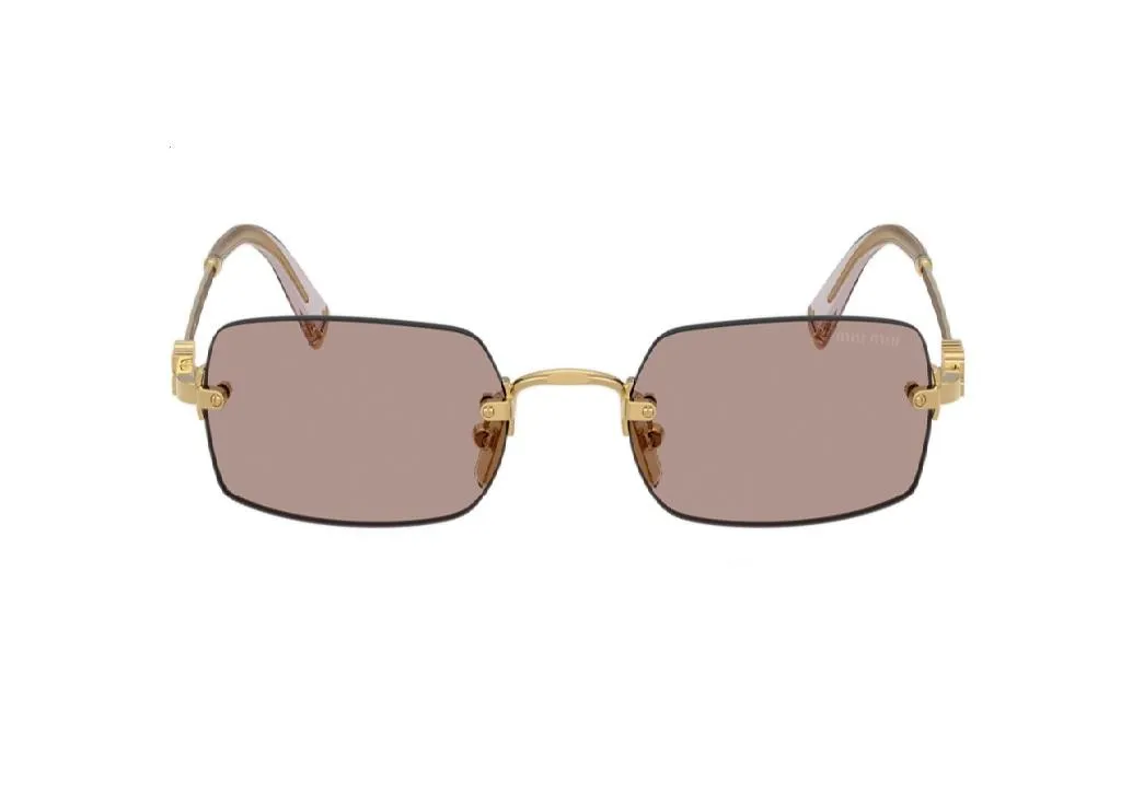 Miu Miu MU B50S Lunettes de soleil dorées avec monture métal premium