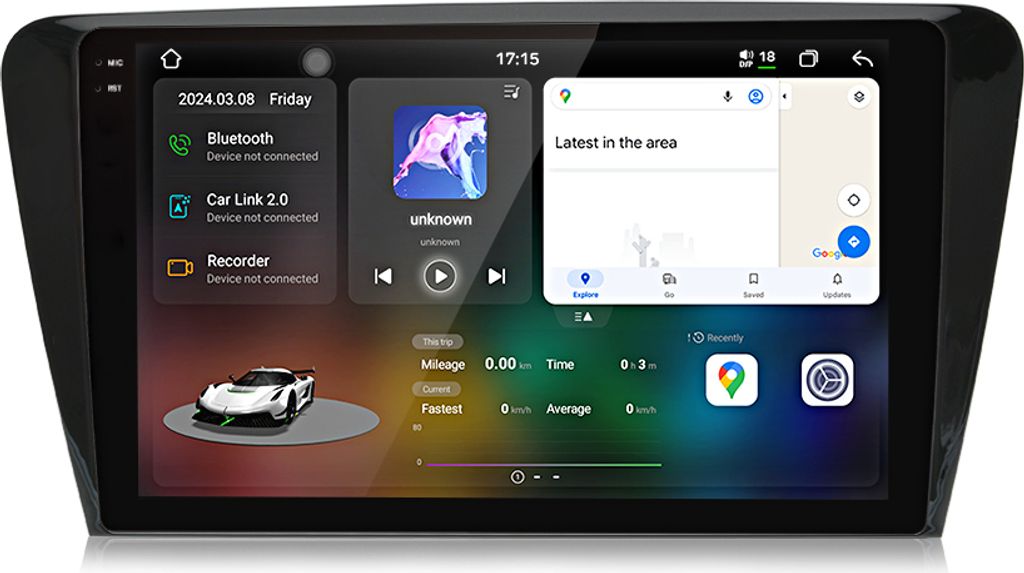 8+256G dla Skoda Octavia 2013-2018 Navi 10.36''Radio Zdjęcie produktu 