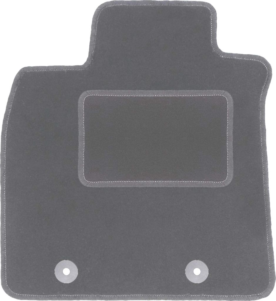 Fahrerfußmatte Velours graphit passend für Toyota Avensis III T27 (2009-2018, Kombi, Liftback, Limousine) – mit Befestigungen – passgenau