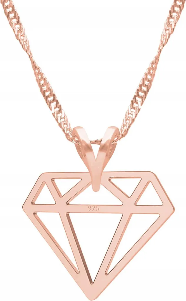 Collana con Diamante Oro e Argento 925 | Regalo Romantico Donna