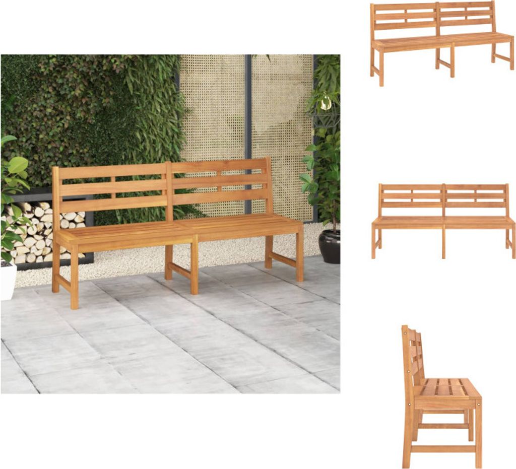 vidaXL Gartenbank 180 cm Massivholz Teak - Gartenbänke