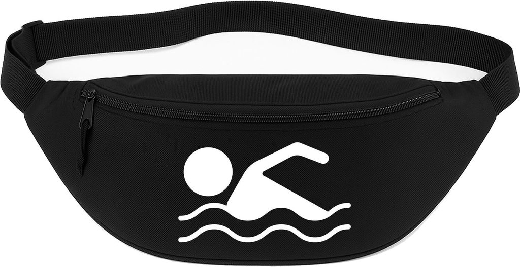 Huuraa Bauchtasche Schwimmen Silhouette 2,5 Liter Black Polyester Crossbody Bag Geschenkidee