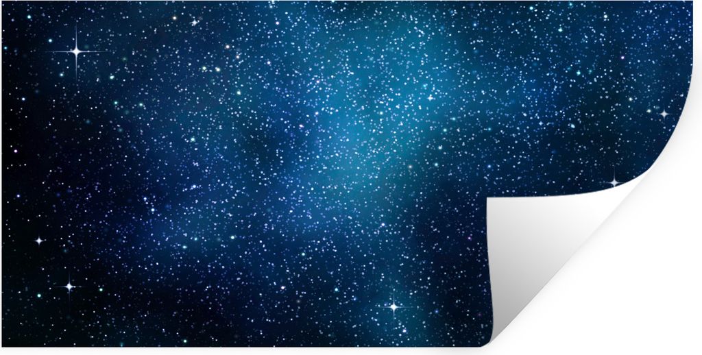 MuchoWow Wandtattoo Wandsticker Wandaufkleber Galaxie - Nacht - Galaxie - Jungen - Mädchen - Kinder 120x60 cm Selbstklebend und Repositionierbar...