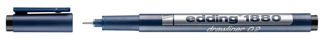 Edding 1880 - Präzisions-Fineliner 0,2 mm schwarz