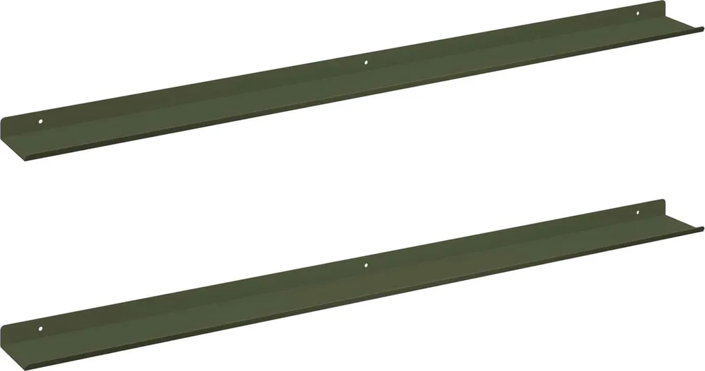 2 Mensole Sospese Verde Oliva 100cm Acciaio | DIY Home Decor