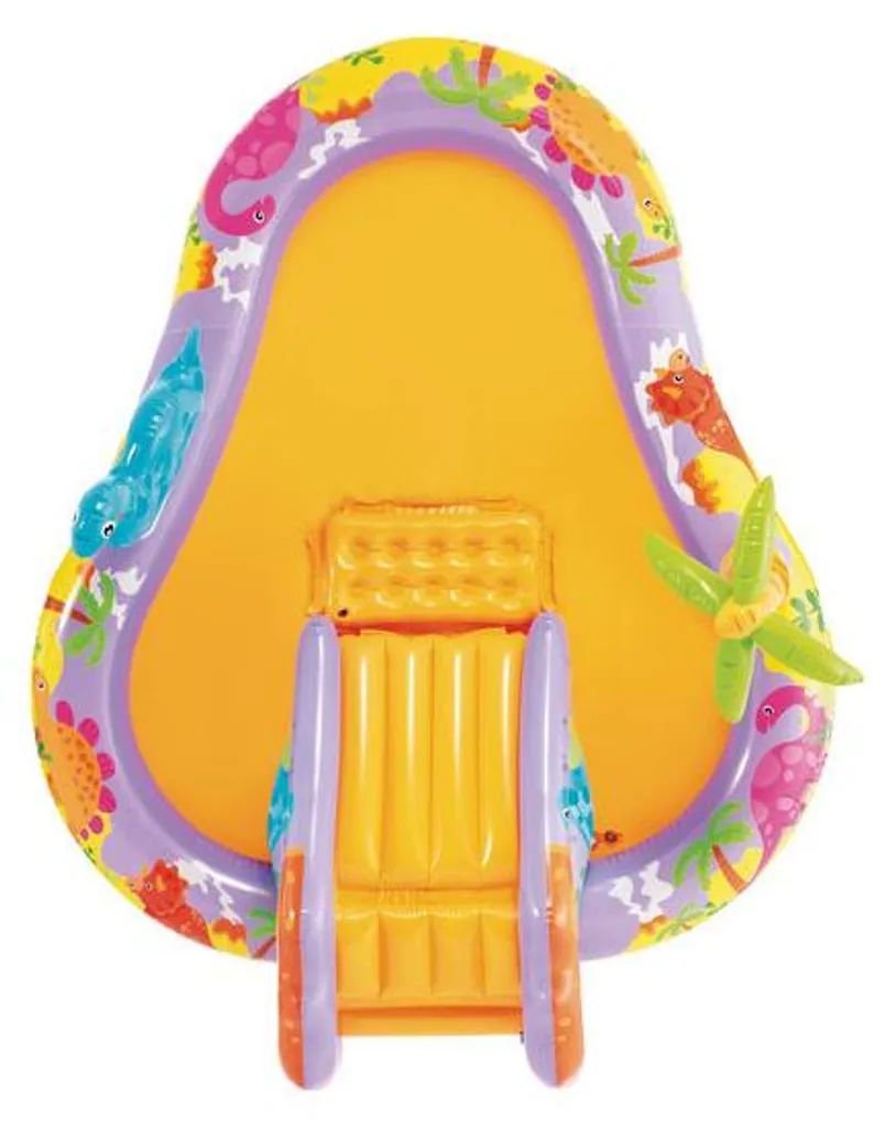 Piscine Gonflable Airefina Dino Planet – Centre De Jeux Aquatique Avec Toboggan, Arche D'arrosage, Panier De Basket – 246x193x104 Cm, 3 Ans Et + Jeu Piscine 246x193x104