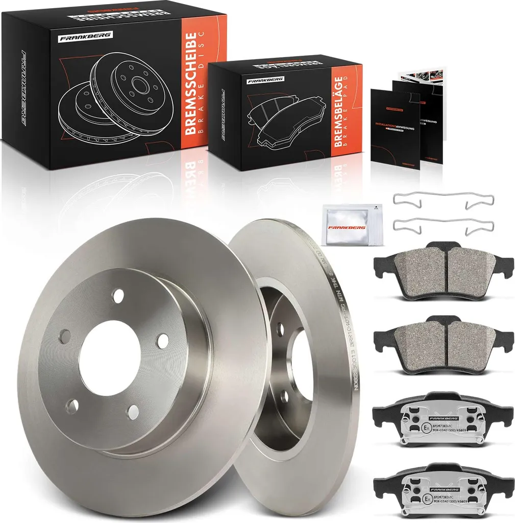 Kit Freinage Arrière Frankberg : 2 Disques et 4 Plaquettes Nissan Primera P12