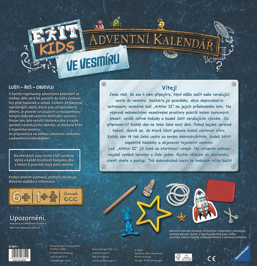 EXIT Les enfants dans l'espace : jeu coopératif avec énigmes sans objets