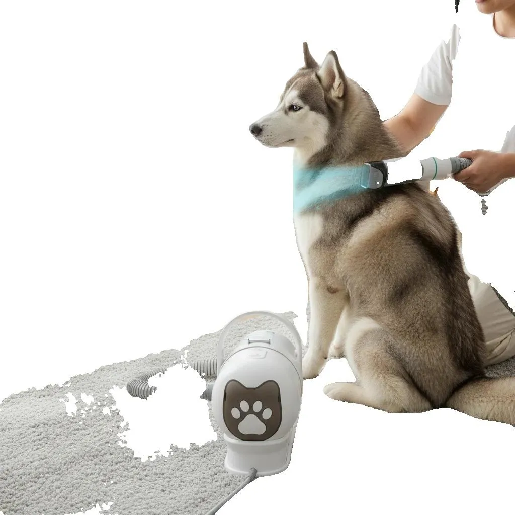 Aspirateur poils d'animaux 400W 13kPa - Bac 1,5L et 6 peignes de soin