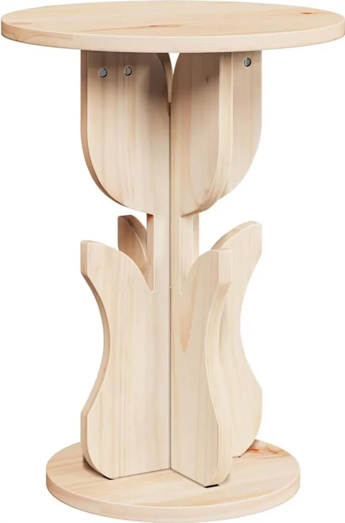 Tavolino Natur 39,5 x 39,5 x 53,5 cm Legno massello di pino
