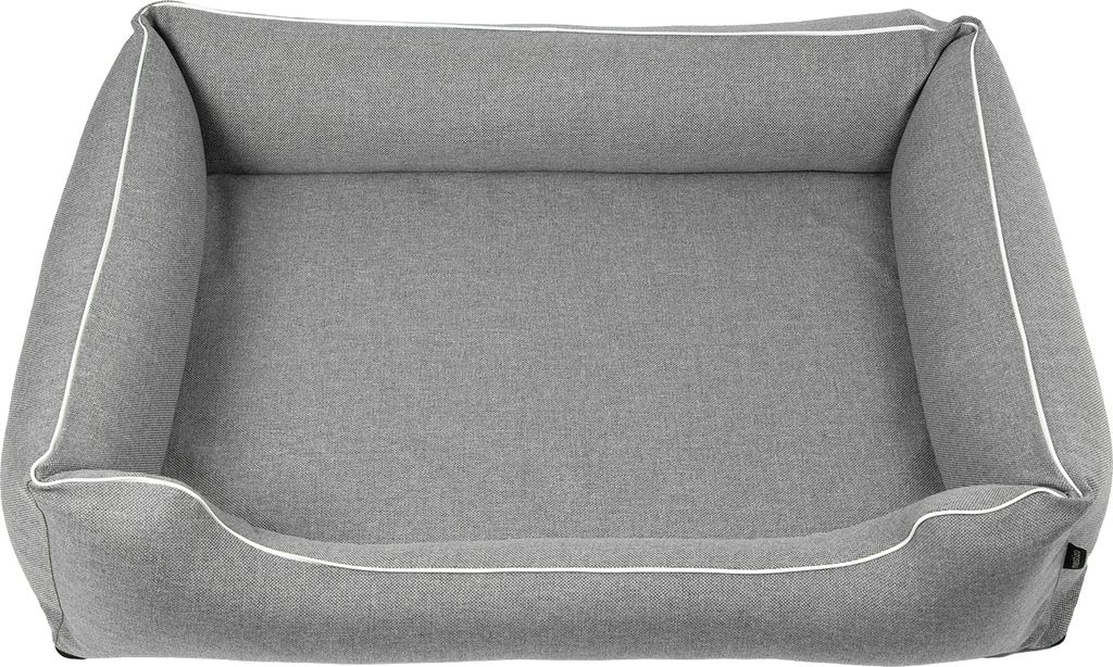 Tierbett Mestizo-Lager, 100x75 cm, hellgrau mit weißer Umrandung, SMTF-GRA-W-3