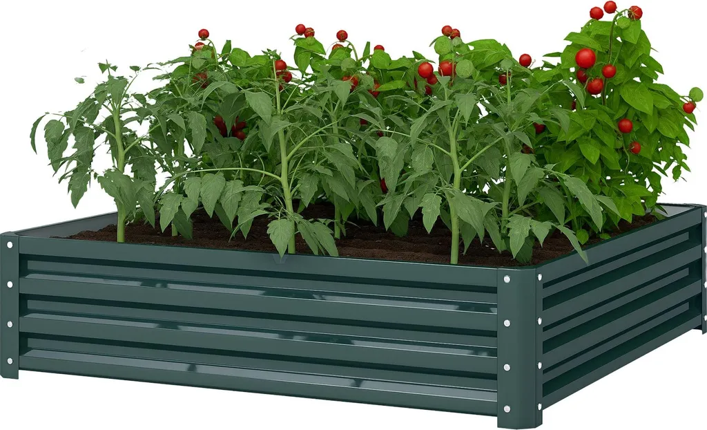 Bac à Légumes en Acier 120x120 cm - Grand Carré Potager pour Potager