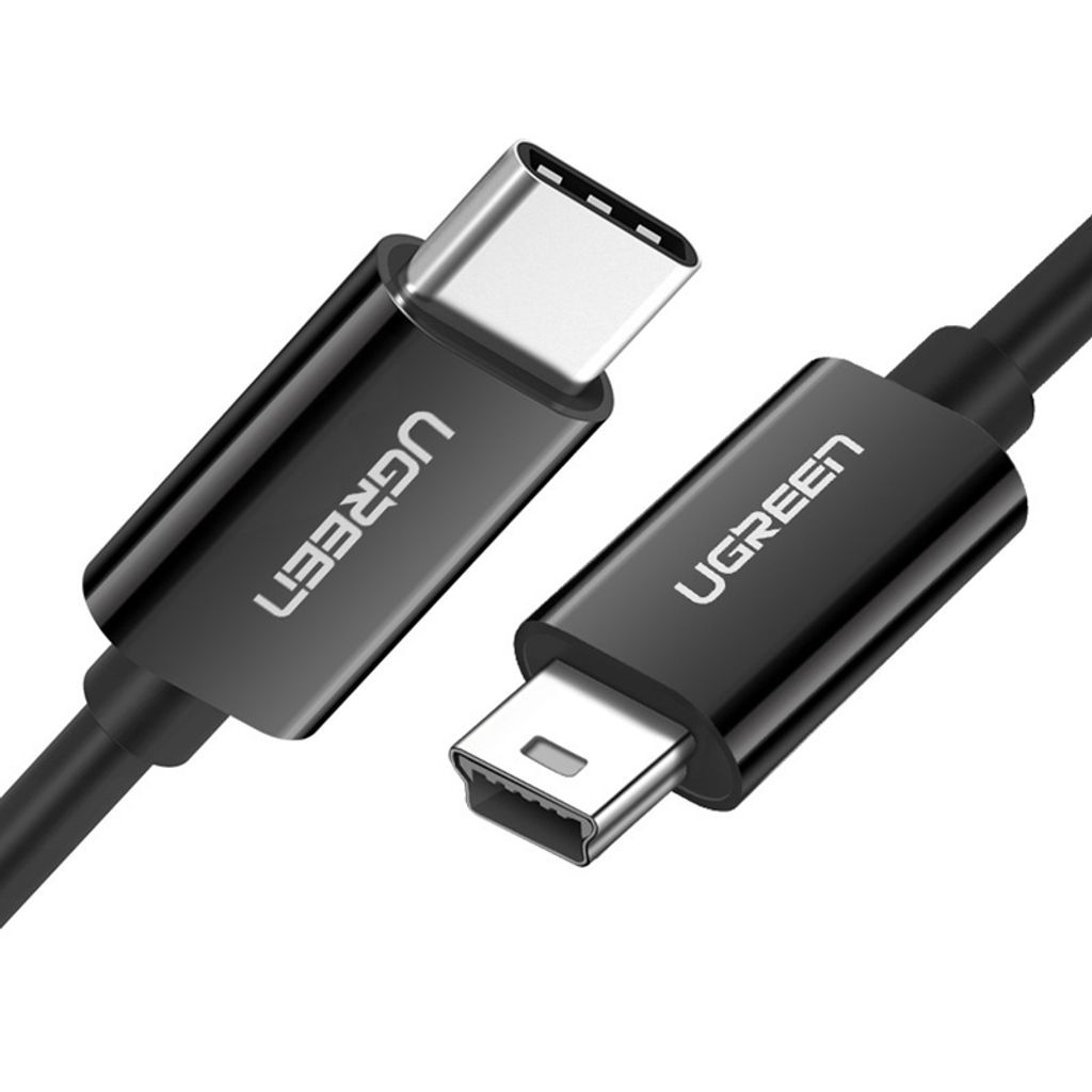 Ugreen USB-C zu miniUSB Kabel 480Mbps 1m Schwarz Produktbild 