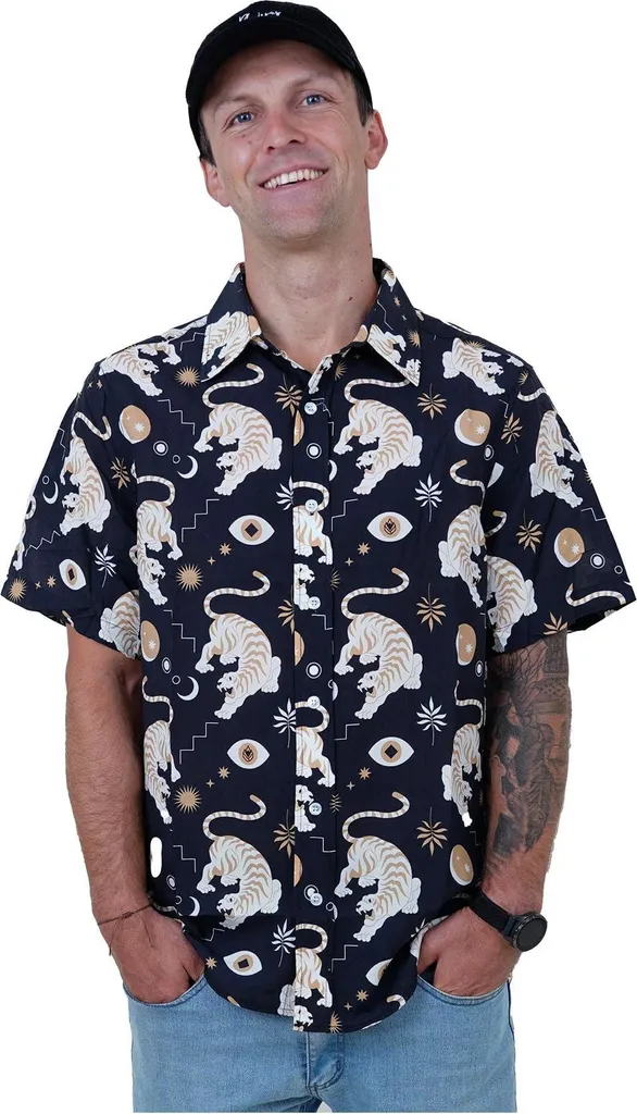 Sweat en coton PHIERES Phiger L - Pull Confortable Noir et Or