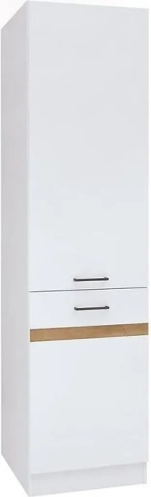 Colonne de cuisine 2 portes ouvrant à droite Blanc Brillant 50x196x46cm