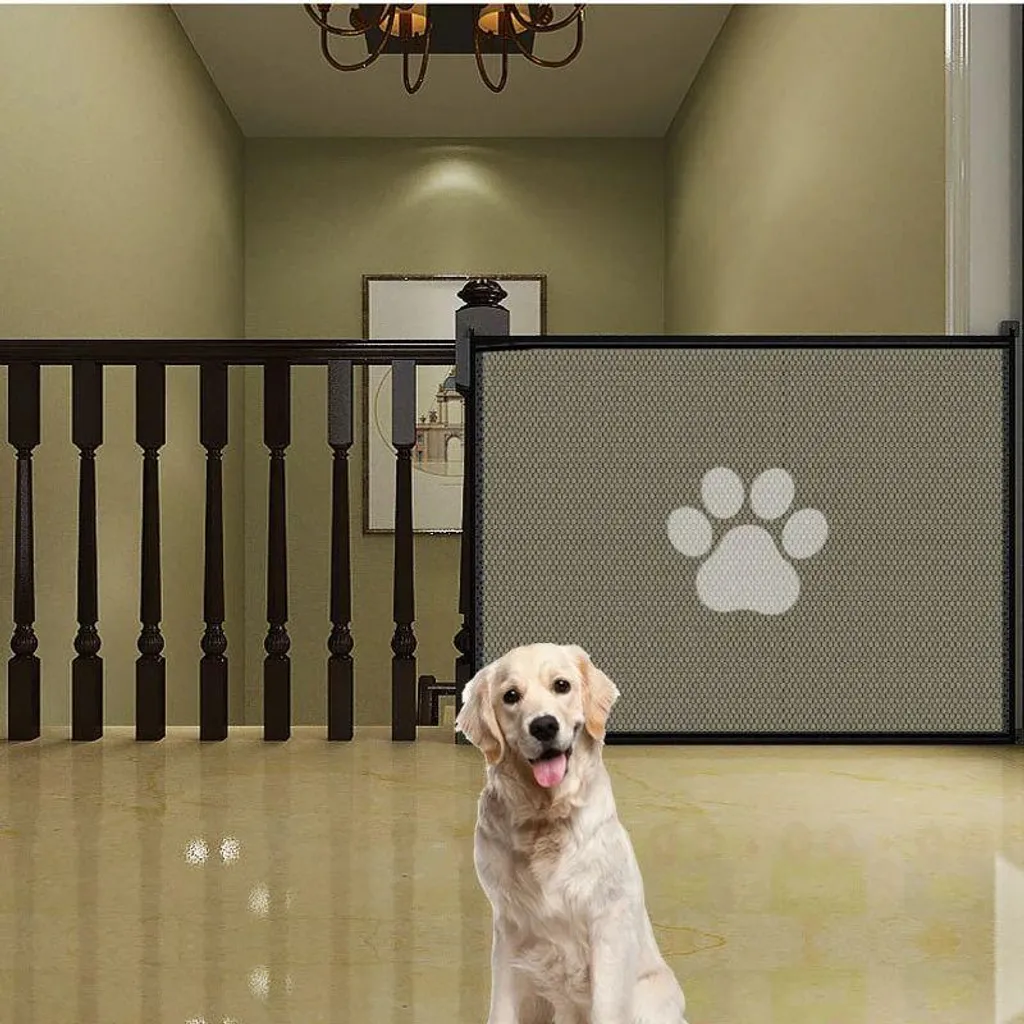 Barrière de sécurité XXL 180x78cm : Stop aux fugues de chiens et chats