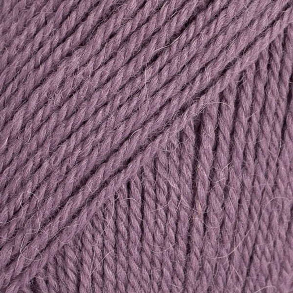 Drops Flora Wolle - Ametyst Uni, 65% Wolle/35% Alpaka, 210m/50g, Ideale Norweger-Muster