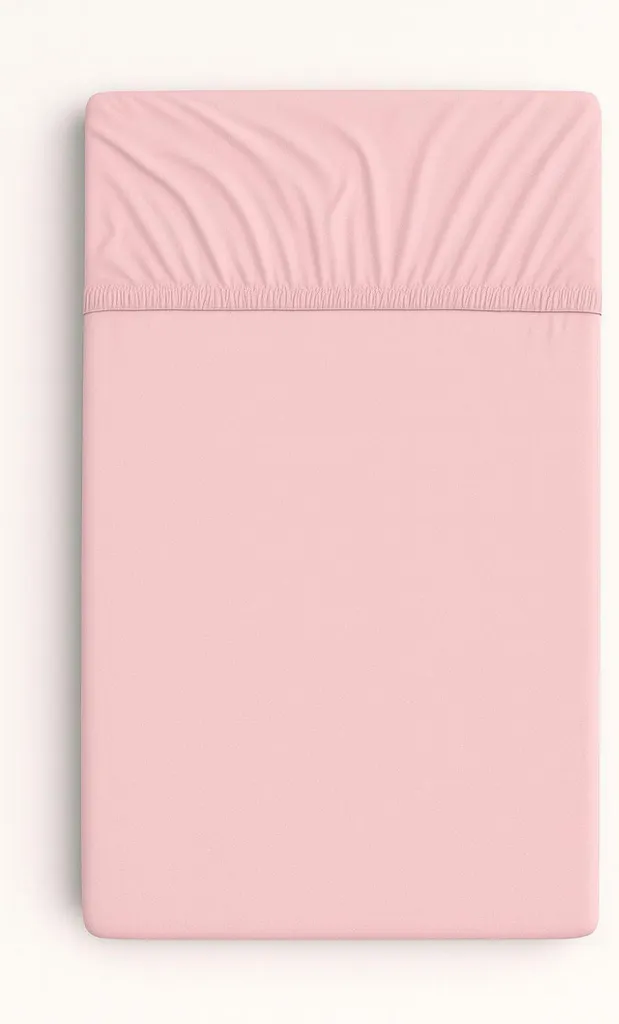 Lenzuolo Culla 140x70 Rosa Pastello in Cotone Jersey Elastico